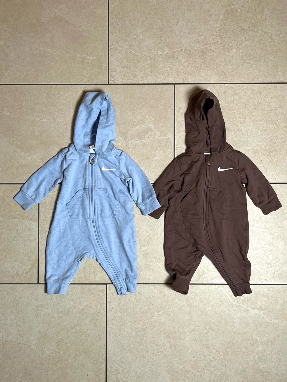 Nike Baby Essentials Hooded Romper Jumpsuit Coveralls Size 3M
